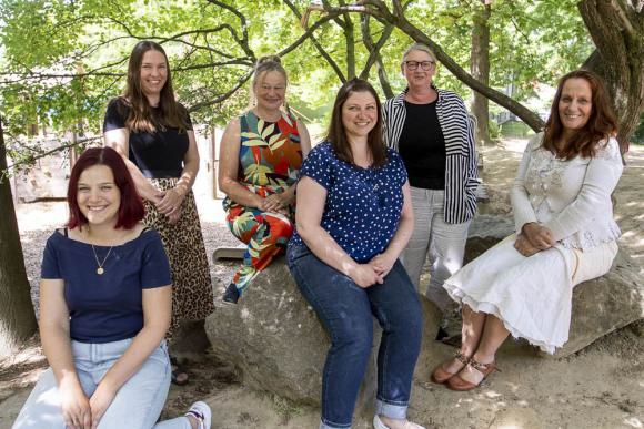 team, frauen, gruppe, teamwork, kolleginnen, teamfoto, betreuung, soziales